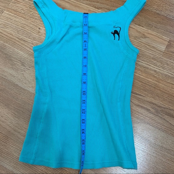 RockSteady Teal/Aqua Ribbed Top M - Picture 7 of 9